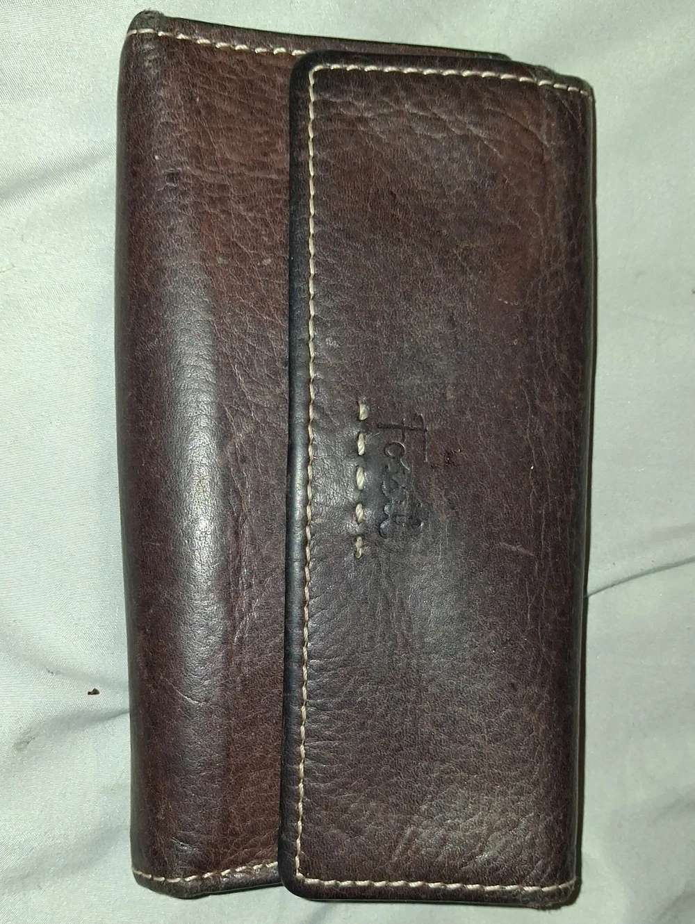 Fossil Dark Brown Leather Trifold Wallet